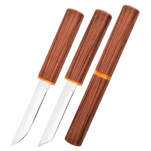 1 Pcs Wooden color Dual Blade Knife